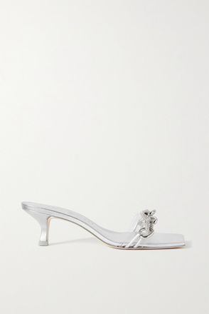 Cult Gaia Mule In Pvc Con Decorazioni Lynn - Argento
