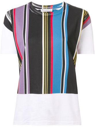 J.W.Anderson stripe panel T-shirt - Wit