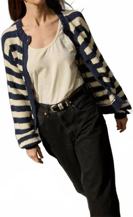 Nation Ltd Tessa Cardigan In Marine Stripe