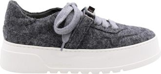 Laura Bellariva Stijlvolle Sneaker met Sierlijk Detail - Dames - Sneakers - Grijs - 37 EU - Schoenen