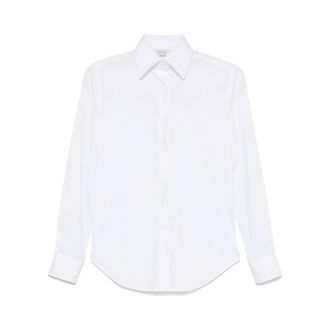 Mazzarelli Overhemden, Dames, Wit, 2Xs, Katoen, Witte Katoenmix Stretch Shirt