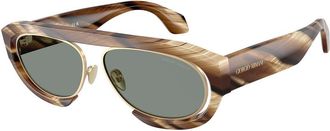 Giorgio Armani AR8239 6065/1 Mens Sunglasses Brown Size 57