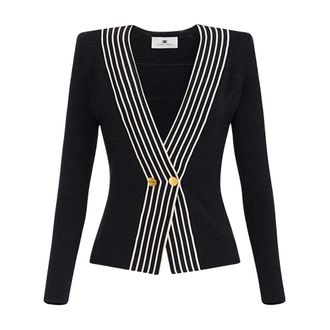 Elisabetta Franchi Mujer, Chaquetas, Negro, Talla: S