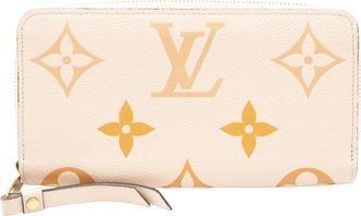 Louis Vuitton Empreinte Cream Orange Leather Long Wallet (Bi-Fold) (Pre-Owned)