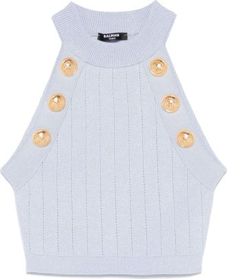 Balmain Coin-buttons detailed top - Blue