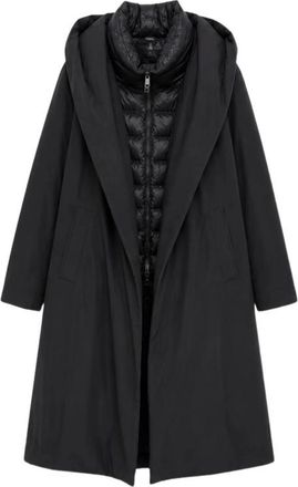 Herno Black Solid Hood Jacket