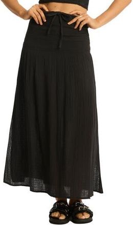 Sea Level Australia Sunset Beach Cotton Gauze Cover-Up Skirt in Black at Nordstrom Rack, Size X-Small
