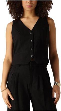 Notre-V Elegante Zwarte Gilet - Dames - Gillet - Zwart - L - Kostuums