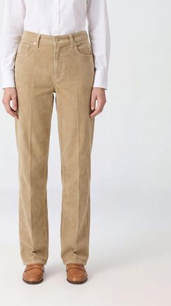 7 For All Mankind Pantaloni a gamba larga in velluto a coste a vita alta