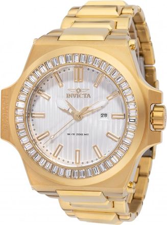 Invicta Akula Quartz Crystal Silver Dial Mens Watch 49136