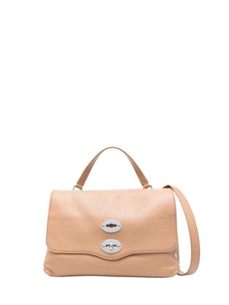 Zanellato Light Brown Twist-Lock Leather Shoulder Bag