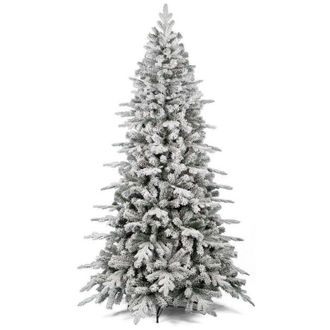 Flora Albero di Natale Innevato 180 cm elegant floccato con Rami in pe + pvc