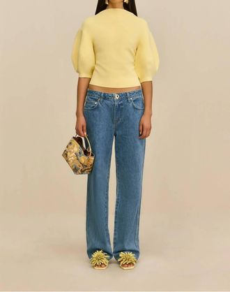 Cult Gaia Xaden Puff Sleeve Top In Tapestry