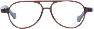 Moncler MO-1044403 Aviator-Frame Plastic Eyeglasses - Brown