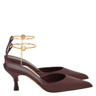 Ferragamo Dana 70 Ankle Chain Pumps, Size 9 C