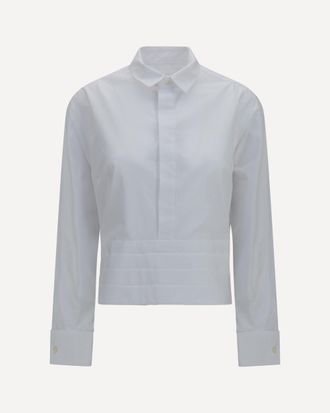 sacai Camicia in popeline di cotone con cintura Woman 2
