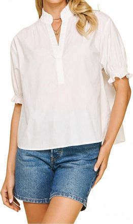 Pinch Design Windsor Ruffle Top In White