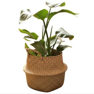 OEM Maceta Redonda Tejida A Mano, Cesta De Picnic, Jarr&oacute;n De Jard&iacute;n, Maceta Para Decoraci&oacute;n De Interiores, Para Verduras, Flores, Hierbas Y Frutas
