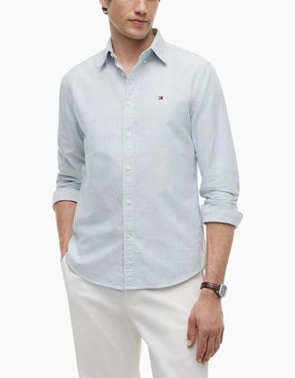 Tommy Hilfiger Mens Tommy Hilfiger Mens Oxford Shirts Soft Cotton - Blue - Size: Regular/34