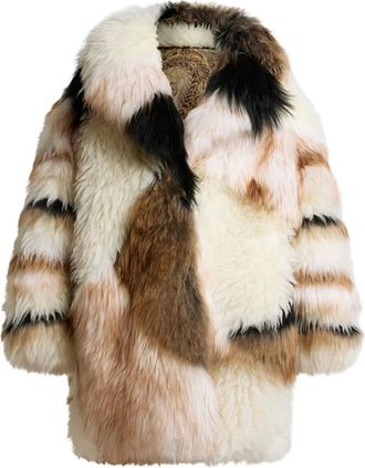 Etro patchwork coat - Neutrals