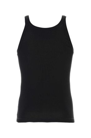 Dolce & Gabbana Mens Black Cotton Tank Top Nero T-Shirt T-shirts And Polos