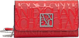 A|X Armani Exchange logo-embossed chain wallet - women - Polyester - One Size - Red