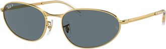 Ray-Ban RB3734 Polarized 001/3R Mens Sunglasses Gold Size 56