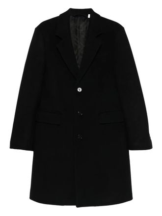 Burberry single-breasted wool coat - men - Wool/Cupro - 44 - A1189 BLACK