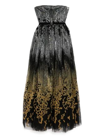 Saiid Kobeisy embroidered maxi dress - Black