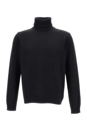 Zanone Blue Virgin Wool Turtleneck
