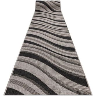 RugsX Rugsx - Alfombra de pasillo sizal floorlux modelo 20353 plateado / negro 70 cm beige 70x360 cm