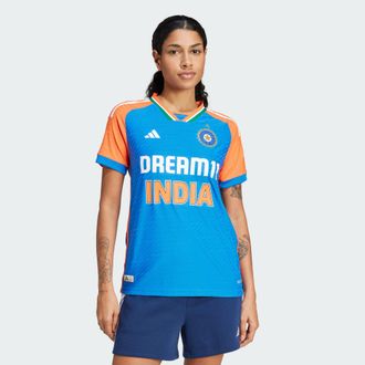 adidas adidas Performance Womens India Cricket T20I Jersey - Blue - Size Small