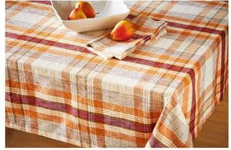 Tag Eva Slub Weave Plaid Tablecloth for Fall Harvest Multicolor in Multicolored at Nordstrom