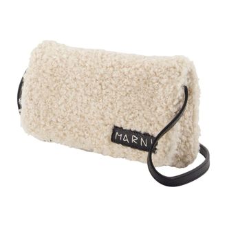 Marni Quilted Synthetic Crossbody Bag - White