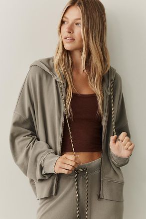 The Upside Jude Cropped Zip Up Hoodie