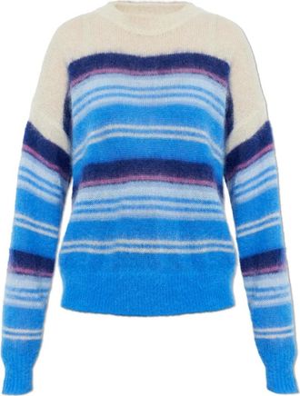 Isabel Marant Round-neck Knitwear, female, Blue, Size: XS Drussell Sweater