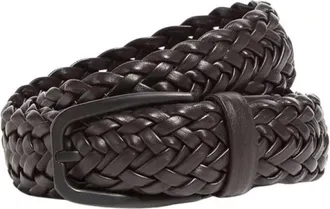 Ermenegildo Zegna Belts, male, Brown, Size: 115 CM Braided Leather Belt