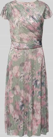 Swing Schimmerndes Cocktailkleid mit Rundhalsausschnitt in Lind, Gr&ouml;&szlig;e 34