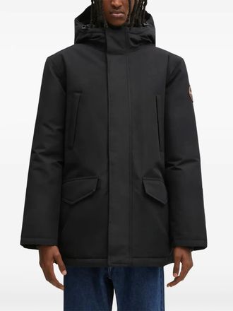 Napapijri logo-patch hooded jacket - men - Polyester - M - Black