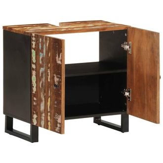 Berkfield Home Sink Cabinet 62x33x58 cm Solid Wood Reclaimed & Engineered Wood | Size: 62 x 33 x 58 cm