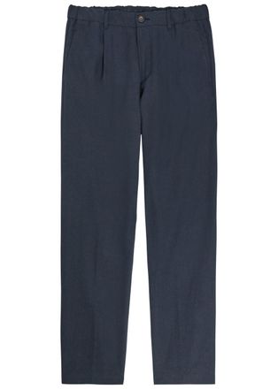 Herno Linen and Cotton-blend Trousers - Navy - L