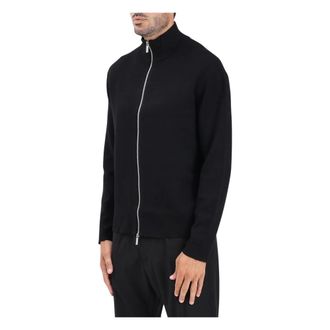 Selected Cardigan met rits - Heren - Truien - Zwart - Maat: XL Viscose