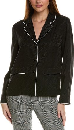 St. John Curve Icon Silk-Blend Blouse