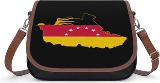 Generic Flag Map of Miranda Small Womens Crossbody Bags Shoulder Handbag with Adjustable Strap for Travel