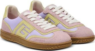 Balmain Swan suede and mesh trainers in Purple at Nordstrom, Size 36