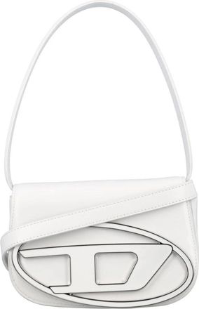 Diesel Leren tas met afneembare band - Dames - Schoudertassen - Wit - ONE Size - Tassen