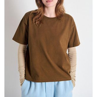 American Vintage T-shirt met ronde hals en korte mouwen Fizvalley