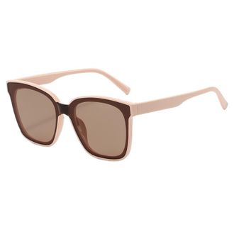 Generic Mens And Womens Large Frame Outdoor Sunglasses Vacation Party Decoration Sun Glasses(Beige)