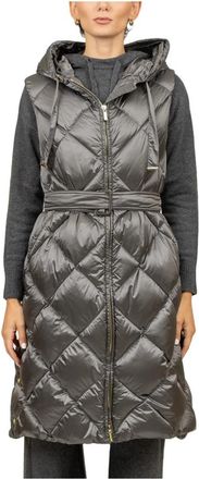Max Mara Padded Midi Gilet - Dames - Bodywarmers - Grijs - S - Jassen