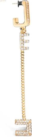 Elisabetta Franchi Oorbellen met Kristaldecoratie - Dames - Oorbellen - Geel - ONE Size - Accessoires